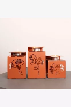 Sett Med Lysholdere Bernice (3 Stk.)