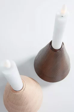 WOODY Lysestake 2-pk -Hjemmedekorasjon Salg 2024 b 2549