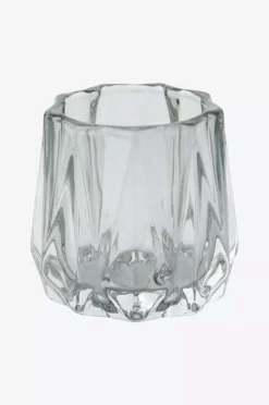 Telyslykt Glass Grå